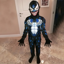 Kids Venom Cosplay Costume Boys Superhero Jumpsuit Mask Fancy Dress Outfit Party — image 4