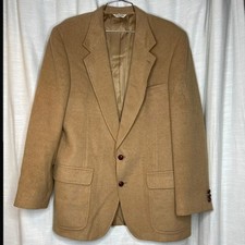 Vintage Men's Barrister Camel Hair Blazer Jacket L/XL