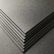 Pack of 2 ABS Plastic Sheet, Black Plastic Sheet 8" x 12" x 1/8" Thick 3mm 