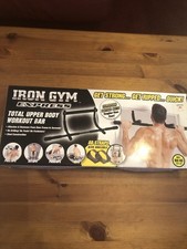 Iron Gym Express Total Upper Body Workout Bar Pull-ups Sir Ups Push Ups Dips 