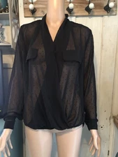 Woman’s Blouse Design By Bison Size M Wrap Style 