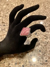Rhodochrosite Sterling RMT Carolyn Pollack Sz  8.5 Ring Navajo Native American  