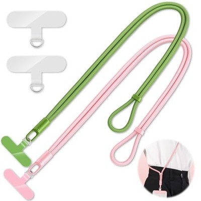 KITANIS 2 Pack Phone Lanyard,2×Phone crossbody strap,4×Tether Tabs,Universal