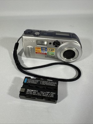 Sony Cyber-Shot DSC-P1 Digitalkamera Kamera Digi Cam Silber