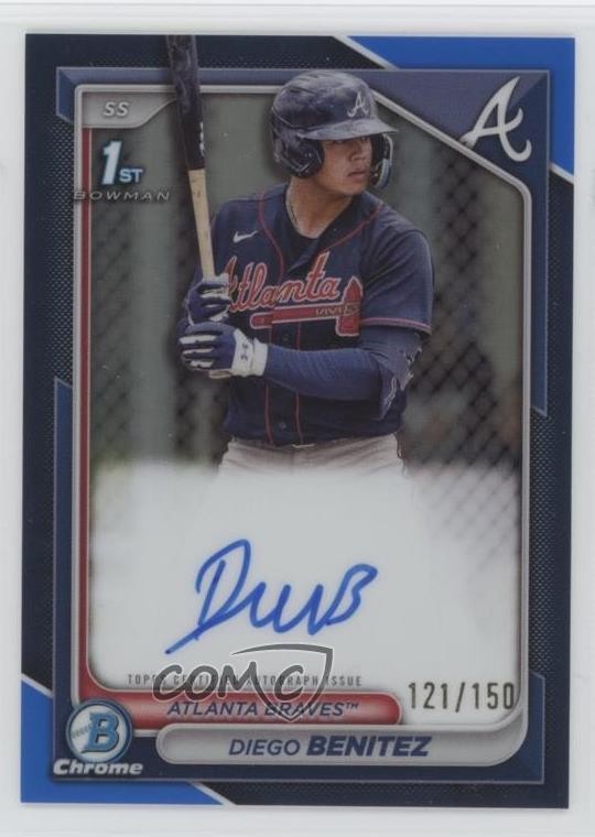 2024 Bowman Chrome Prospect Blue Refractor /150 Diego Benitez #CPA-DB Auto 03j5