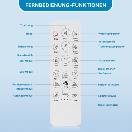 Puluomis Inteligente Smart Bidet Asiento de Inodoro Inodoro Ducha Bidé Asiento Calefacción - Imagen 31 de 33