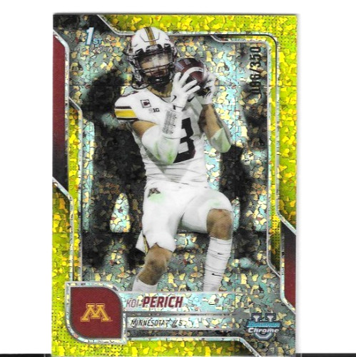 2025 Bowman Chrome U Koi Perich Yellow Mini-Diamond Refractor 1st #096/350