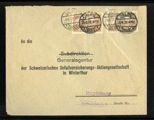 DR Nr.114 (2) BRIEF VERSICHERUNG CALBE (SAALE) 9.6.22 - MAGDEBURG (974159)