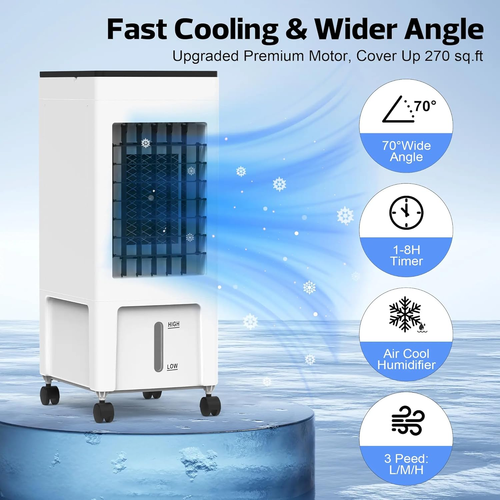 Advwin Evaporative Air Cooler, 3 in 1 Portable Air Cooler Fan with 8L Water T... - Picture 2 of 12