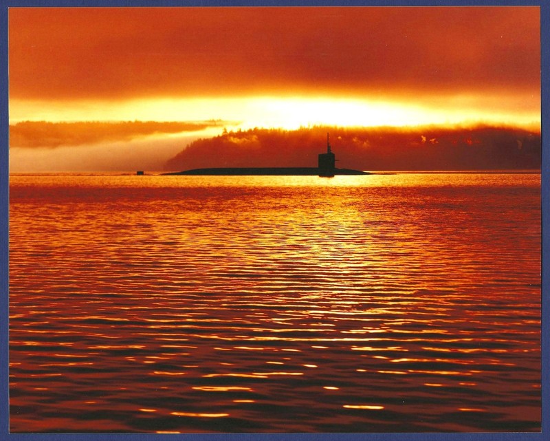 USS GEORGIA SSBN-729 End of Patrol in Bangor, Washington 8x10 Official USN Photo