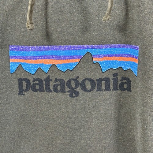 Patagonia Large Regular Fit Logo Uprisal Hoody Green Gorpcore Outdoor Hiking L - Picture 2 of 11