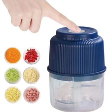 Mini Food Chopper Electric Processor Blender Glass Mixer Garlic Spices Grinder`
