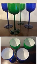 Carlo Moretti Murano Tall Stemmed Cased Glass...