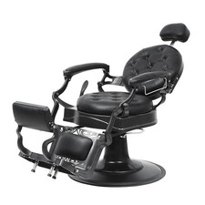 Vintage Style Hydraulic Barber Chair Salon Beauty Hair Styling Chair Black / Red