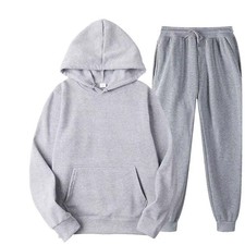 Men's Fleece Hoodie Jogger Set Tracksuit Casual Sportswear Comfortable Outfit