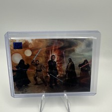 Topps 2024 Chrome Star Wars Galaxy Wave Refractor Card #68 Fall Of The Jedi /175