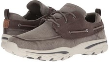 Skechers Men s Creston Vosen Memory Foam Relaxed Fit Shoes 65347 Taupe Size 12
