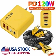 120W Fast Type C Wall Charger , 4-In-1 65W Super Fast Cable For Cell Phone iPad