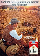 Marlboro Zigaretten, originale Werbung aus 1971