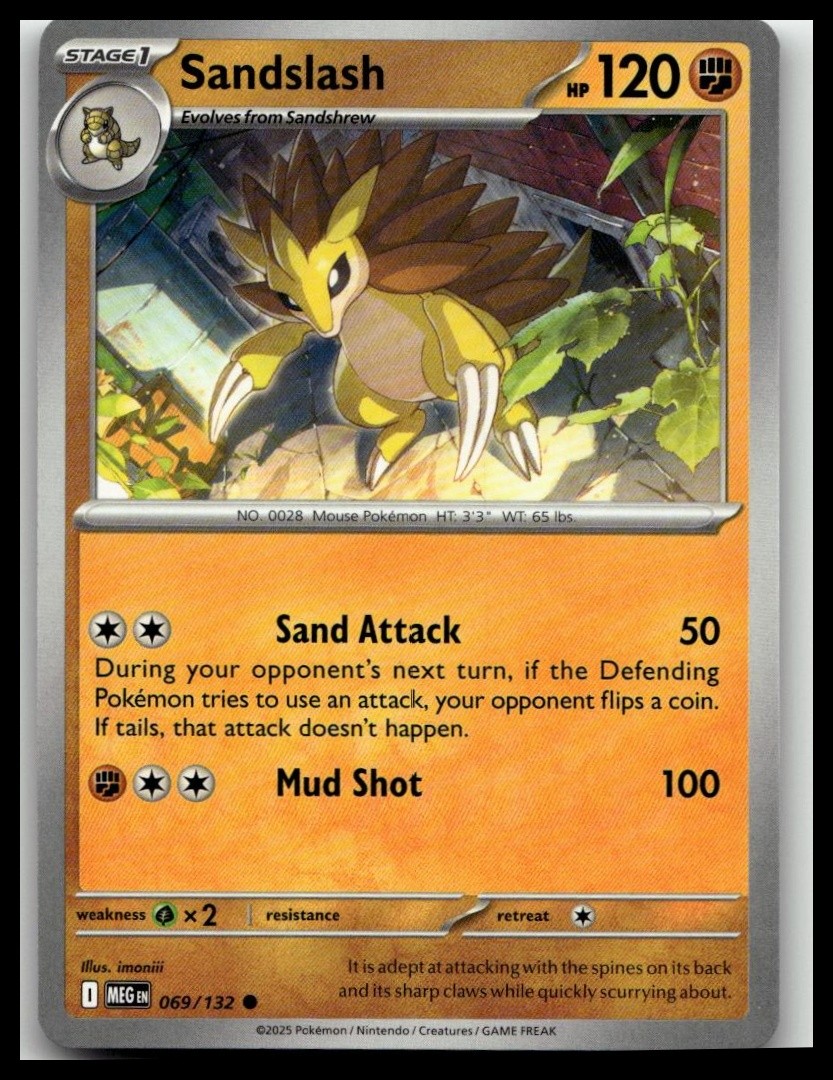 Sandslash Common ME01: Mega Evolution 069/132 NM