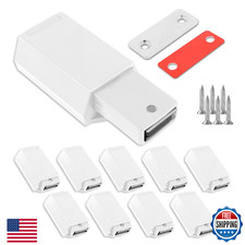 Redunest Heavy Duty Push to Open Door Latch,10 Pack White Magnetic Push Latches,