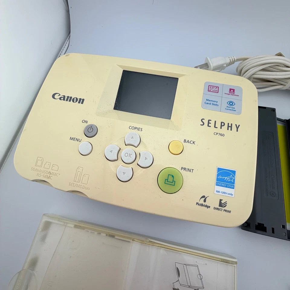 Canon SELPHY CP760 Digital Photo Thermal Printer - Image 2 of 4