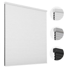 Joydeco Cellular Shades Cordless, 35 Inch Wide Blackout Cellular Blinds for W...