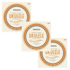 D'Addario Ukulele Strings 3 Sets Baritone Titanium Nylon