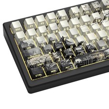 Womier PBT Keycaps Set 130 Keys, Custom White Japanese Keyboard Doubleshot Dy...