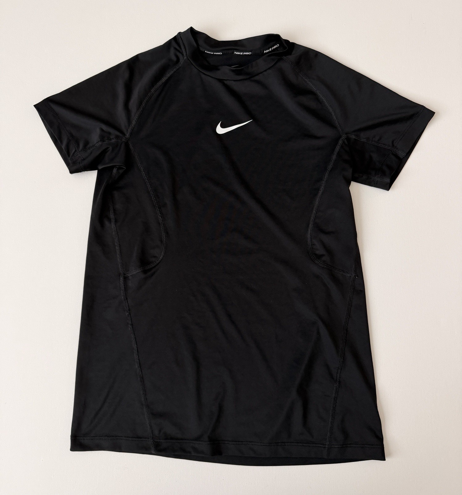 Nike Pro Shirt Kids Medium Black Dri-Fit Training Pullover Compression Sports