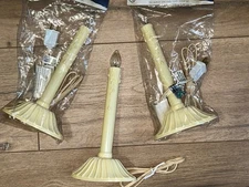 Lot 3 Vintage Holiday Time Single Light Candolier Electric Drip Candelabra