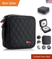 40 Capacity CD/DVD Case Holder Portable Wallet Disc Storage Binder for Car, H...