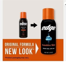 Edge Shave Gel Sensitive Skin with Aloe Pack of 3, 2.75oz Each