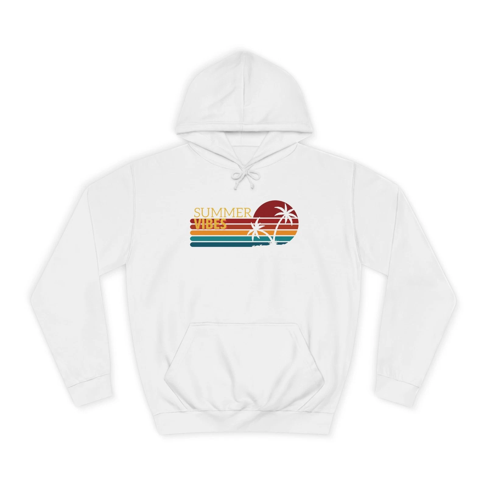 Retro Beach Vibe Unisex College Hoodie, Summer Casual Wear
Opens in a new window or tab
