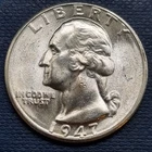 1947 D Washington Quarter 25c Silver BU UNC GEM Brilliant Uncirculated #97272
