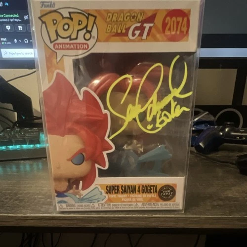 Funko Pop! Animation Dragon Ball GT Super Saiyan 4 Gogeta 2074 Autographed Vinyl