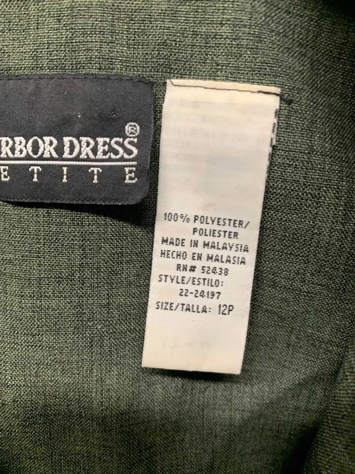 Sag Harbor Pantalones Traje Pequeño 12P Pantalones Verdes Talla 30x28" Foto 2 de 4