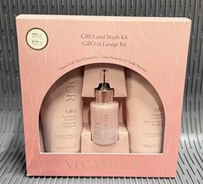 Brand New Vegamour GRO and Wash Hair Kit Shampoo Conditioner  serum Full Size