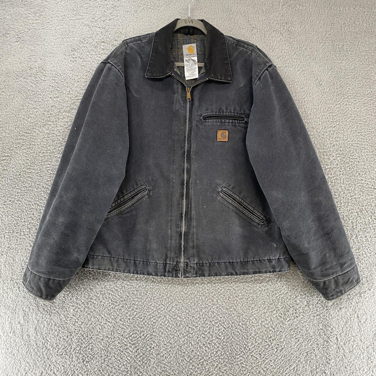 Carhartt Detroit Jacket Mens XL Tall Faded Black J97 Grunge