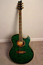 Ibanez Euphoria EP7 Green Steve Vai Signature Acoustic Guitar Rare, Works Great
