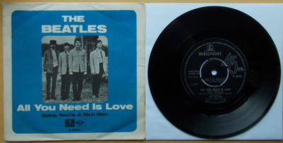 BEATLES All You Need Is Love Baby, You`re A Rich Man Parlo. R 5620 -Sweden Press