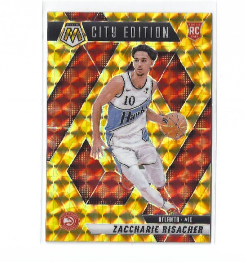 2024-25 Panini Mosaic Zaccharie Risacher City Edition Reactive Yellow Prizm RC