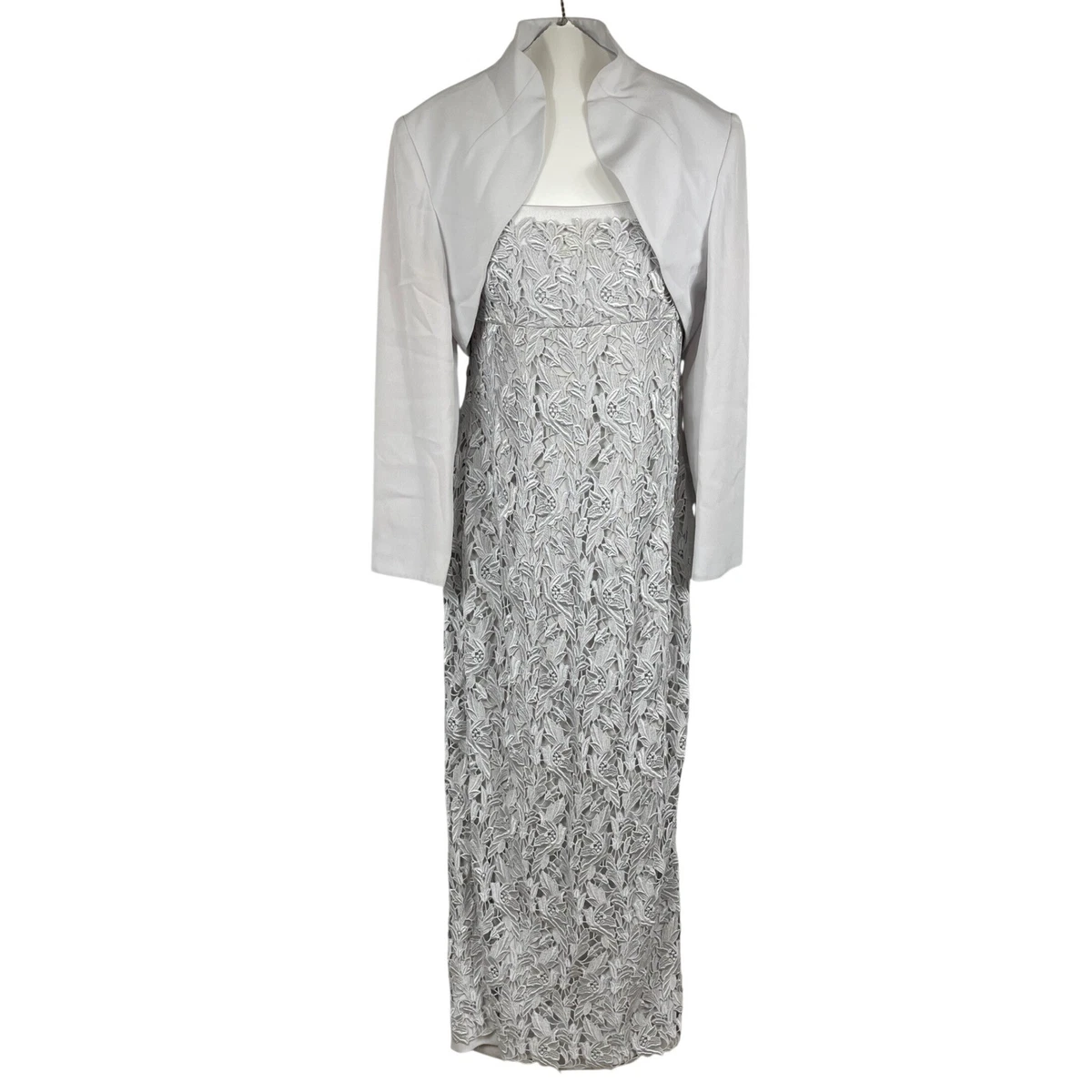 silver jackets for evening dresses Metallic Silver Jacket Dress