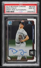 2015 Bowman Draft Chrome Pick Drew Finley #BCA-DF PSA 10 GEM MT Auto 0h2x