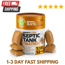 Septic Tank Treatment - 12 Pods, 1 Year Supply - RV Toilet Treatment