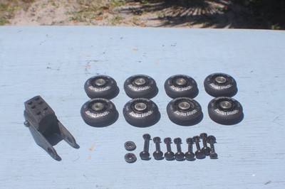 ROLLERBLADE - INLINE SKATE WHEELS (8) -BEARINGS - AXLES - BRAKE-70MM- 82A- NICE
