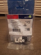 Leviton 61110-RE6 eXtreme Cat 6 QuickPort Jack, Black - 39 PACK New