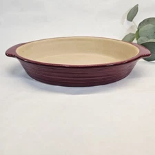 Pampered Chef Family Heritage Stoneware New Traditions Collection Oval Baker Pan