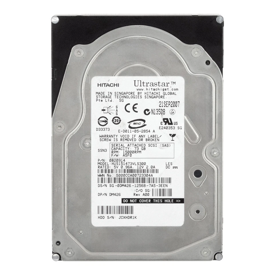 Hard Drive Dell 0DM426 72GB 15K SAS 3.5" HUS151473VLS300 HDD - Image 3 of 3