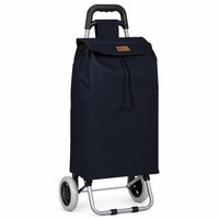 Einkaufstrolley Klappbar 59L, 2-In-1 Einkaufswagen Mit 2 RäDern, Schwarz, Vounot